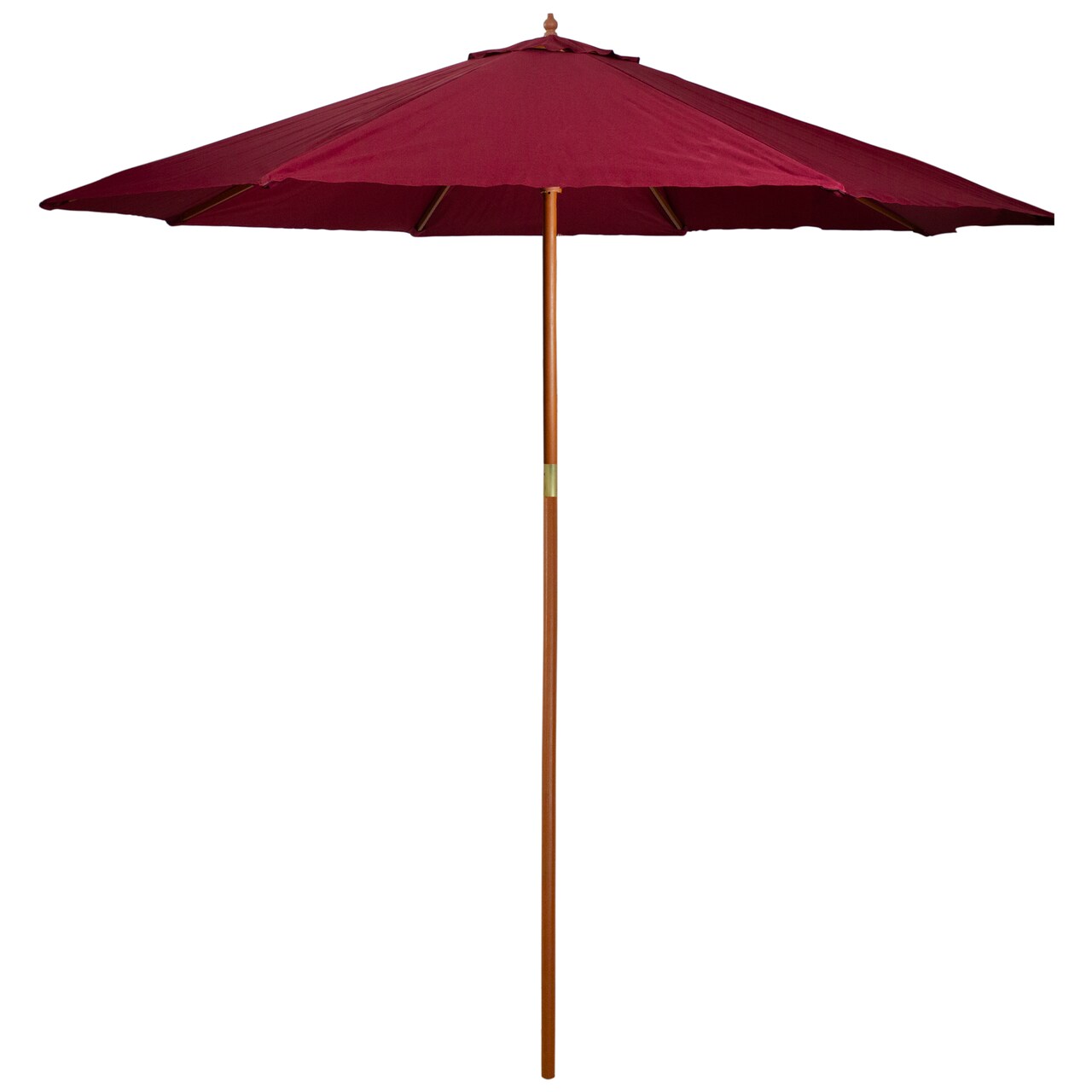 Northlight 8.5ft Outdoor Patio Market Umbrella with Wooden Pole, Burgundy